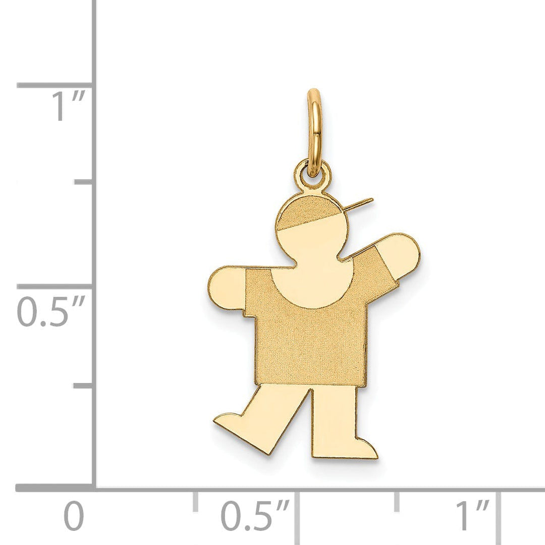 Lovely Rita's Pendants & Charms 14k Yellow Gold Boy With Hat Kiss Charm