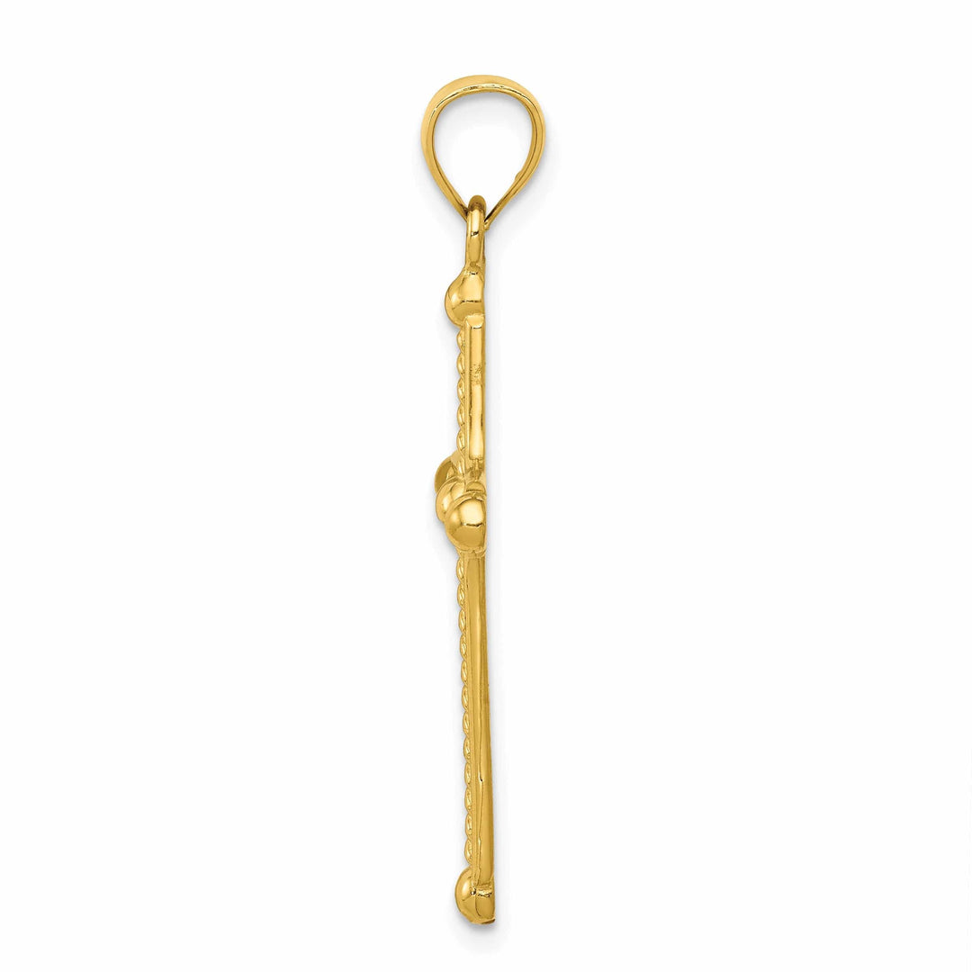 Lovely Rita's Pendants & Charms 14k Yellow Gold Braided Design Cross Pendant