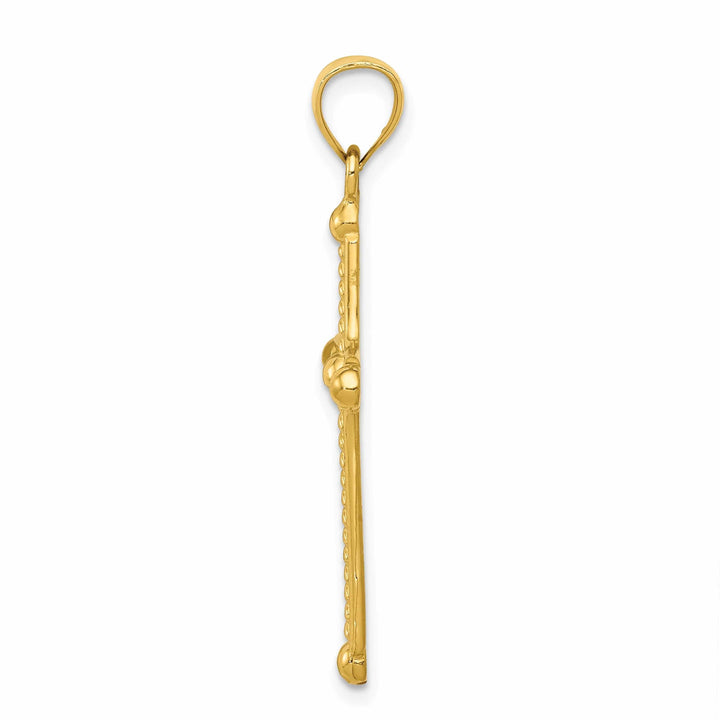 Lovely Rita's Pendants & Charms 14k Yellow Gold Braided Design Cross Pendant