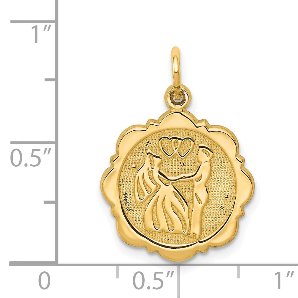 Lovely Rita's Pendants & Charms 14k Yellow Gold Bride and Groom Charm Pendant