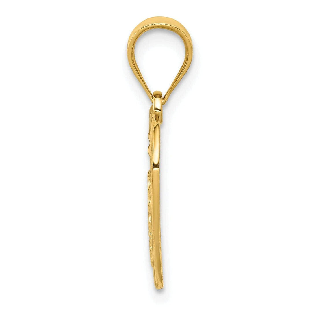 Lovely Rita's Pendants & Charms 14k Yellow Gold Caduceus Heart Medical Pendant