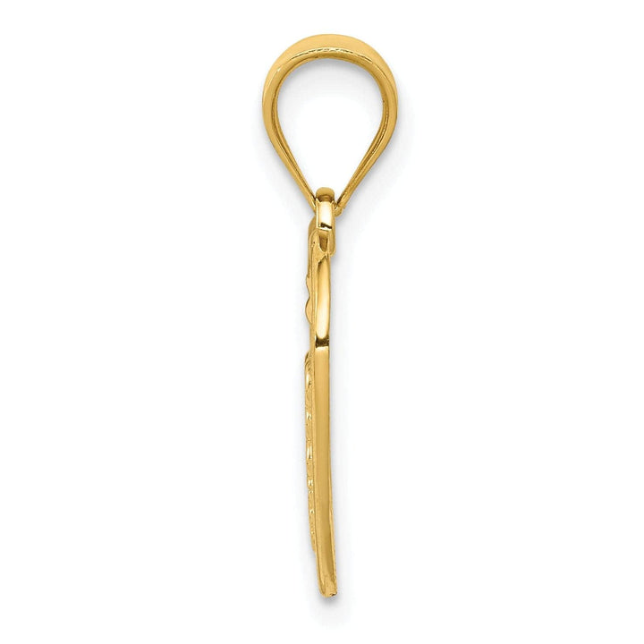 Lovely Rita's Pendants & Charms 14k Yellow Gold Caduceus Heart Medical Pendant