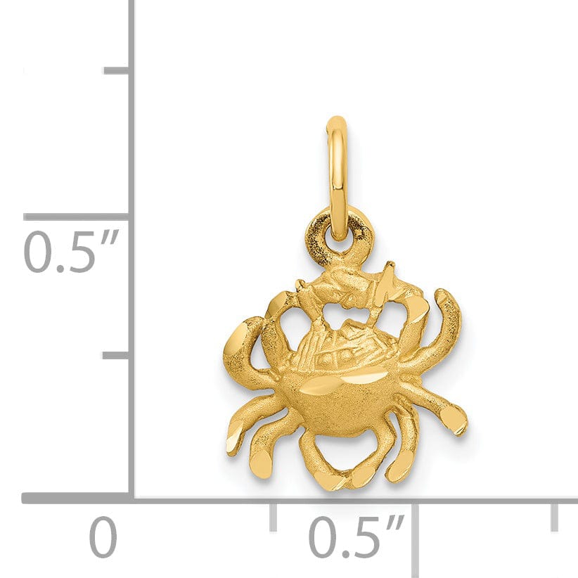 Lovely Rita's Pendants & Charms 14k Yellow Gold Cancer Zodiac Charm Pendant