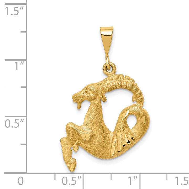 Lovely Rita's Pendants & Charms 14k Yellow Gold Capricorn Zodiac Charm Pendant