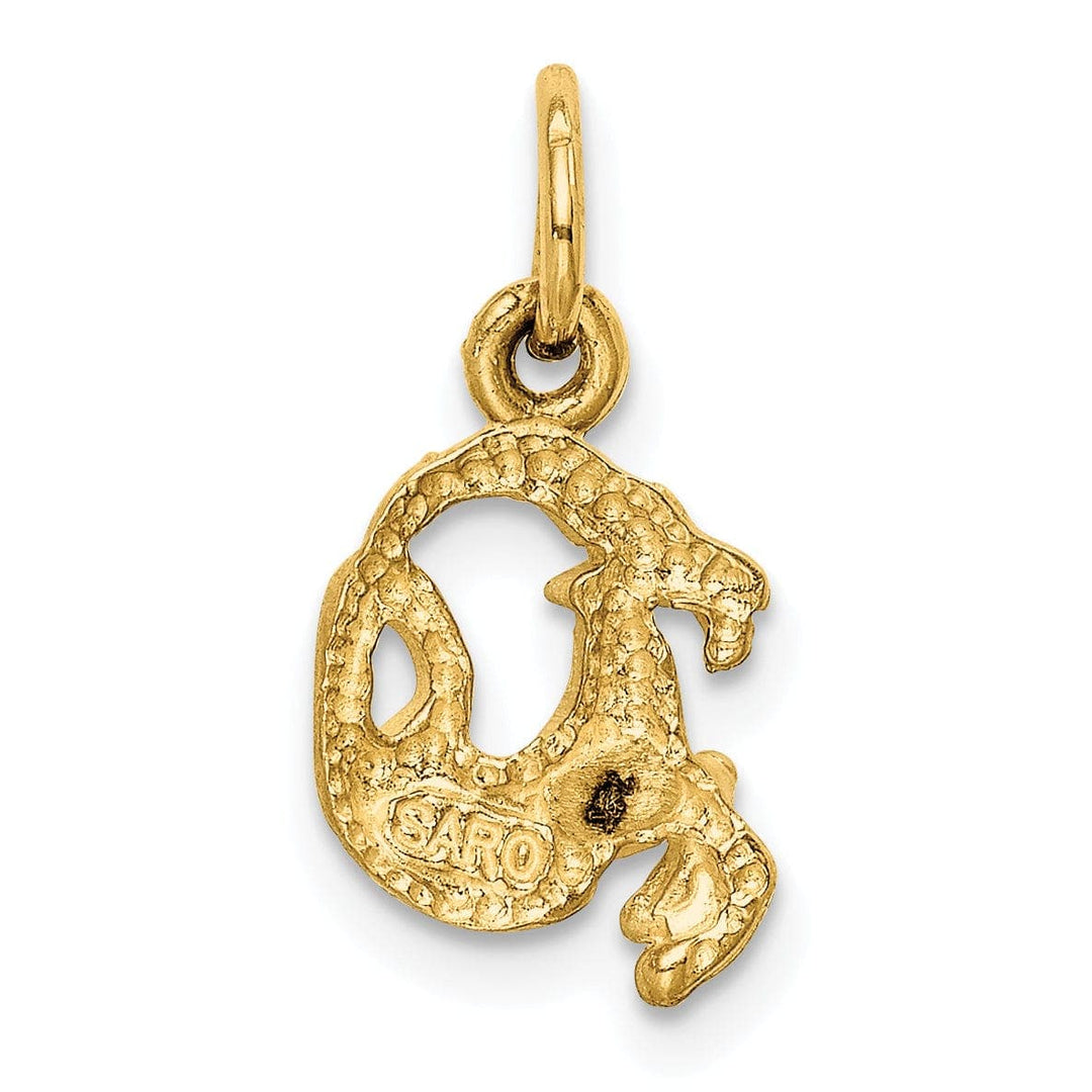 Lovely Rita's Pendants & Charms 14k Yellow Gold Capricorn Zodiac Charm Pendant