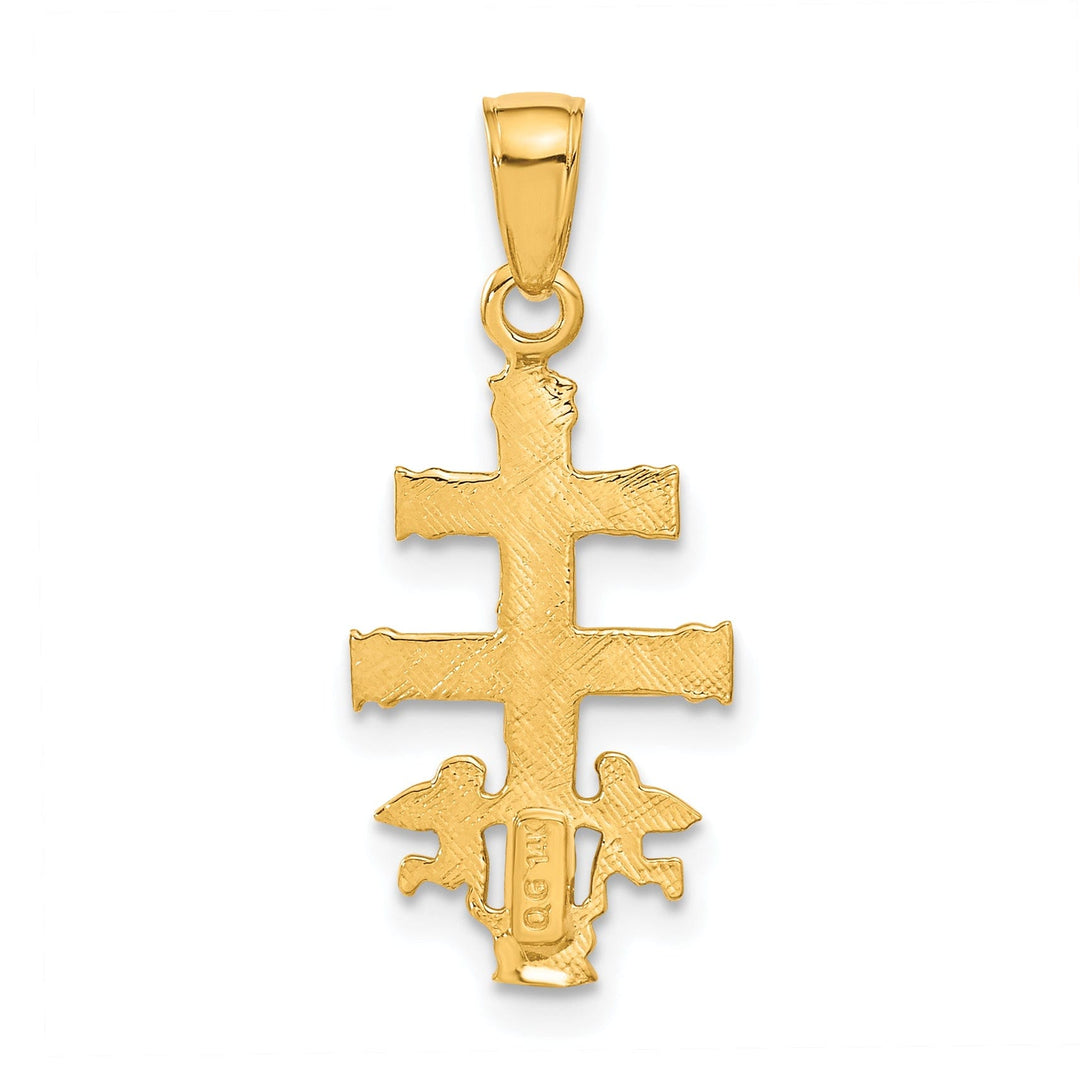 Lovely Rita's Pendants & Charms 14k Yellow Gold Cara Vaca Crucifix Pendant