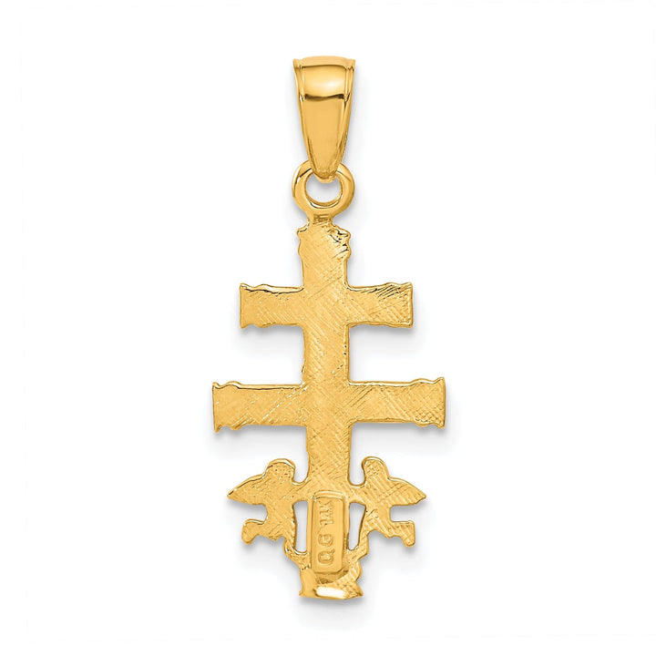 Lovely Rita's Pendants & Charms 14k Yellow Gold Cara Vaca Crucifix Pendant