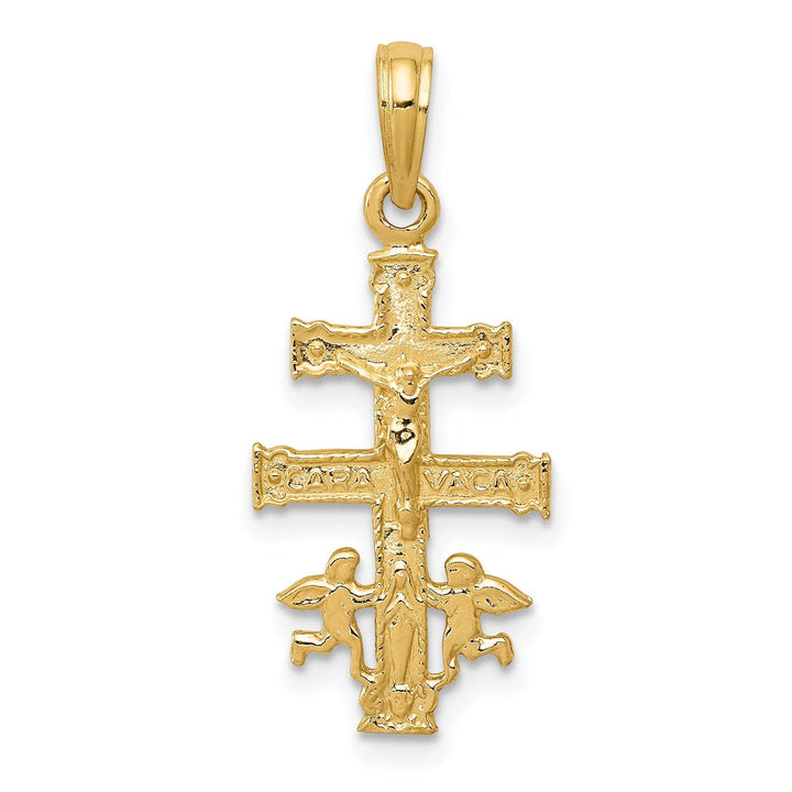 Lovely Rita's Pendants & Charms 14k Yellow Gold Cara Vaca Crucifix Pendant