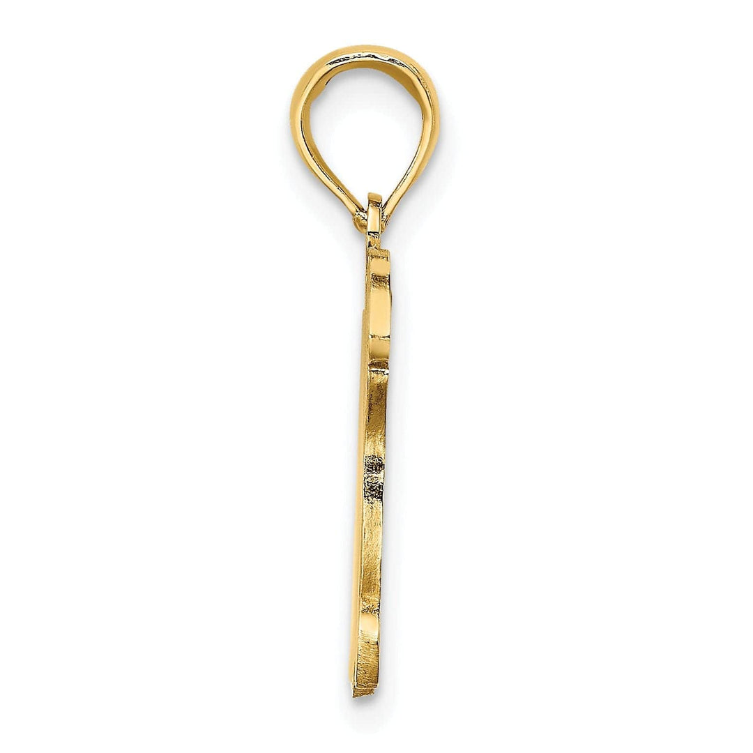 Lovely Rita's Pendants & Charms 14k Yellow Gold Casted Solid Polished Finish Brown, Tan and Black Enamel Turtle Charm Pendant