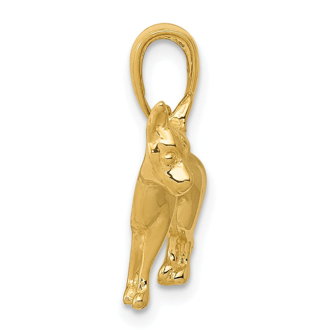 Lovely Rita's Pendants & Charms 14k Yellow Gold Casted Solid Polished Finish Chihuahua Dog Charm Pendant
