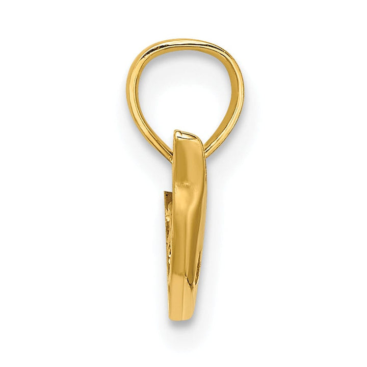 Lovely Rita's Pendants & Charms 14k Yellow Gold Casted Solid Polished Finish Mini Dolphin Charm Pendant