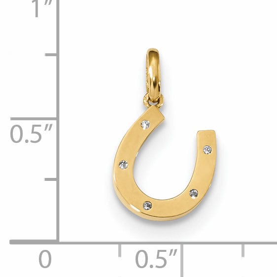 Lovely Rita's Pendants & Charms 14k Yellow Gold Childrens Horseshoe Pendant