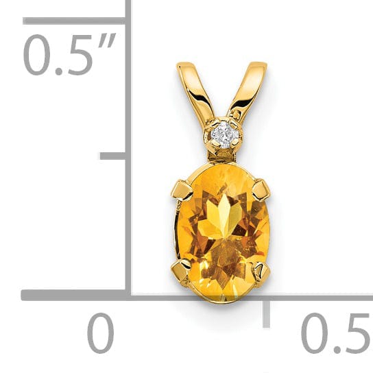 Lovely Rita's Pendants & Charms 14k Yellow Gold Citrine Birthstone Pendant