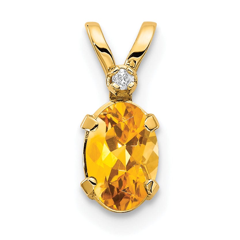 Lovely Rita's Pendants & Charms 14k Yellow Gold Citrine Birthstone Pendant