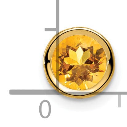 Lovely Rita's Pendants & Charms 14k Yellow Gold Citrine Diamond Bezel Pendant