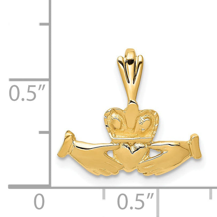 Lovely Rita's Pendants & Charms 14k Yellow Gold Claddagh Charm Pendant