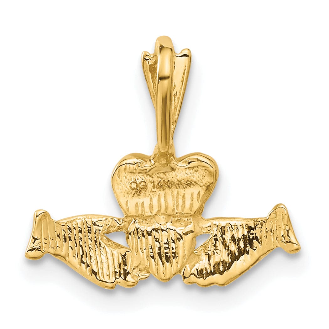 Lovely Rita's Pendants & Charms 14k Yellow Gold Claddagh Charm Pendant