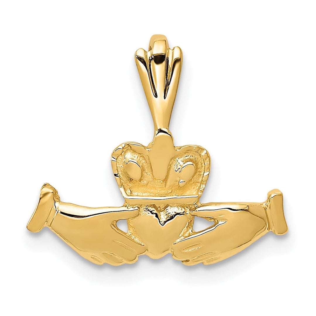 Lovely Rita's Pendants & Charms 14k Yellow Gold Claddagh Charm Pendant