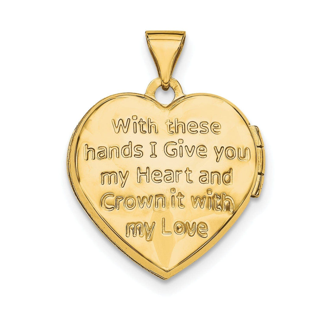 Lovely Rita's Pendants & Charms 14k Yellow Gold Claddagh Heart Locket