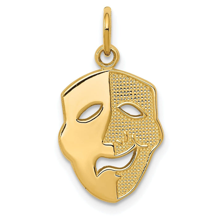 Lovely Rita's Pendants & Charms 14k Yellow Gold Comedy Tragedy Face Pendant