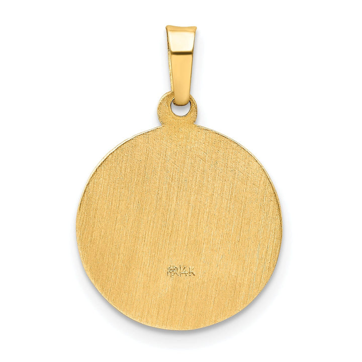 Lovely Rita's Pendants & Charms 14K Yellow Gold Confirmation with Chalice Cup Round Disc Medal Pendant