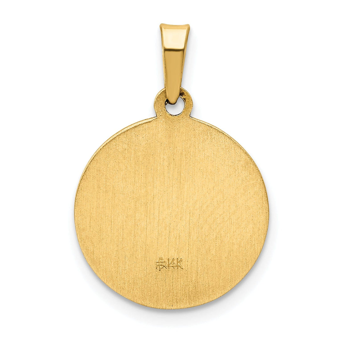 Lovely Rita's Pendants & Charms 14K Yellow Gold Confirmation with Cross Round Disc Medal Pendant