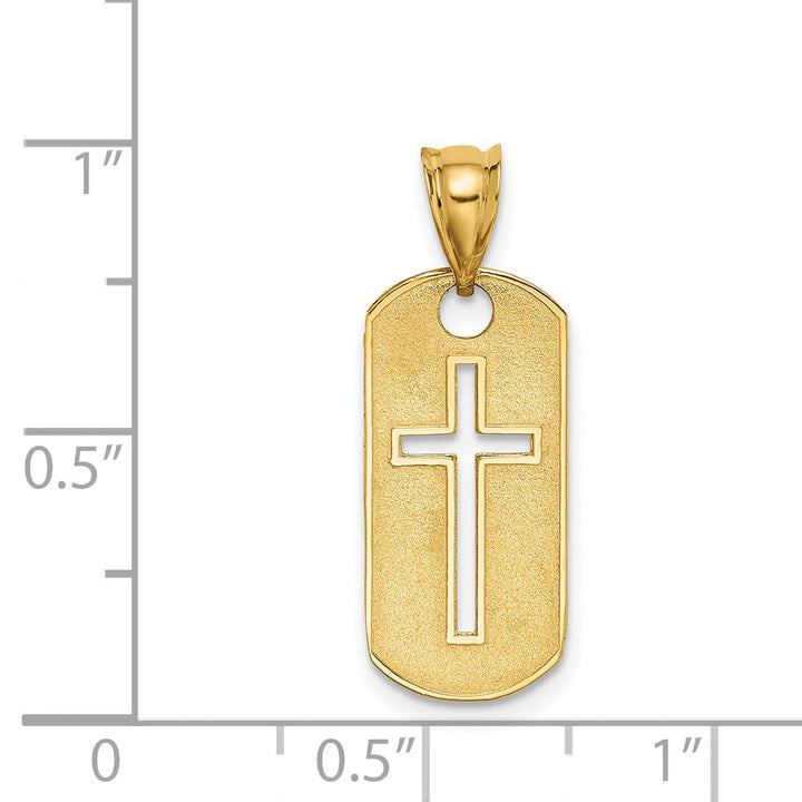 Lovely Rita's Pendants & Charms 14k Yellow Gold Cross Cut-out Pendant