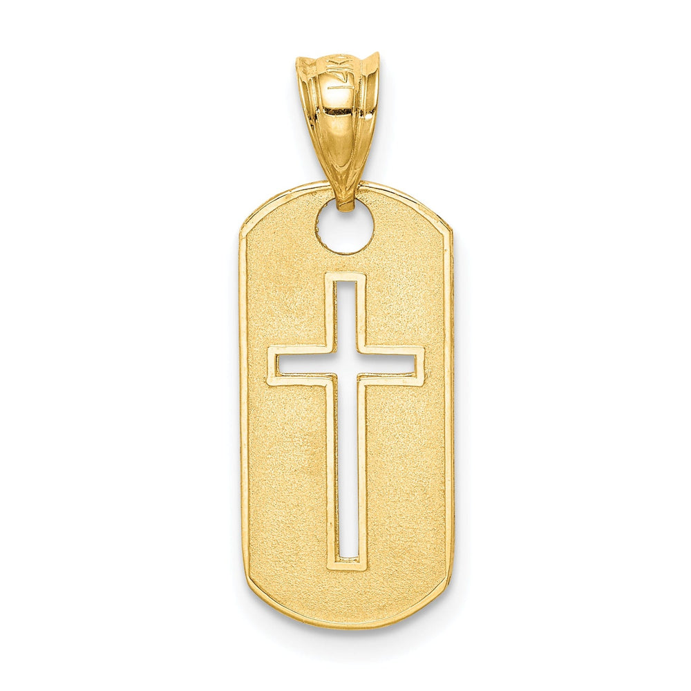 Lovely Rita's Pendants & Charms 14k Yellow Gold Cross Cut-out Pendant