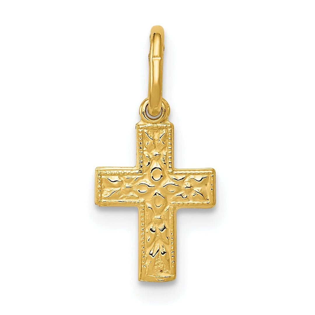 Lovely Rita's Pendants & Charms 14k Yellow Gold Cross Fancy Pendant
