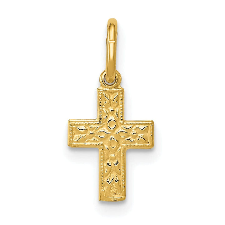 Lovely Rita's Pendants & Charms 14k Yellow Gold Cross Fancy Pendant