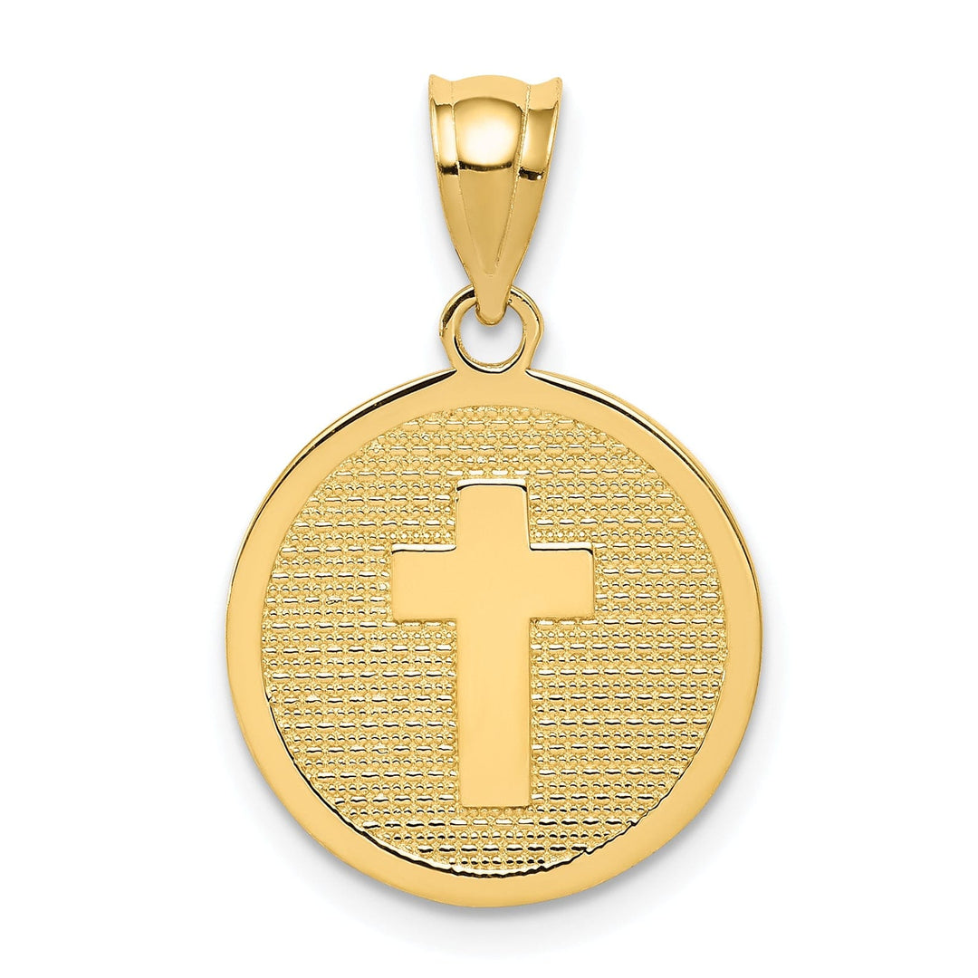 Lovely Rita's Pendants & Charms 14k Yellow Gold Cross God Bless Medal Pendant