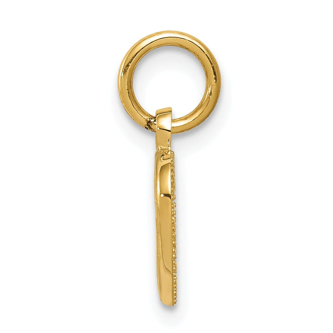 Lovely Rita's Pendants & Charms 14k Yellow Gold Cross in Heart Charm Pendant