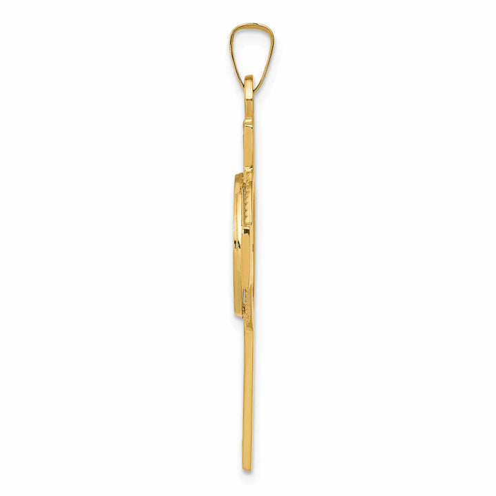 Lovely Rita's Pendants & Charms 14k Yellow Gold Cross St Anthony Medal Pendant