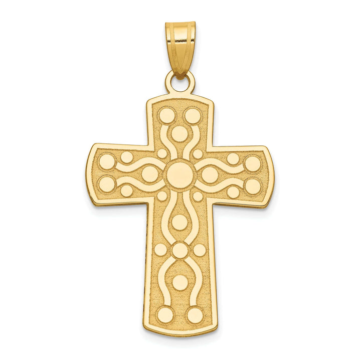 Lovely Rita's Pendants & Charms 14k Yellow Gold Cross with Serenity Prayer Pendant