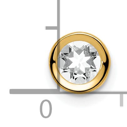 Lovely Rita's Pendants & Charms 14k Yellow Gold Cubic Zirconia Bezel Pendant