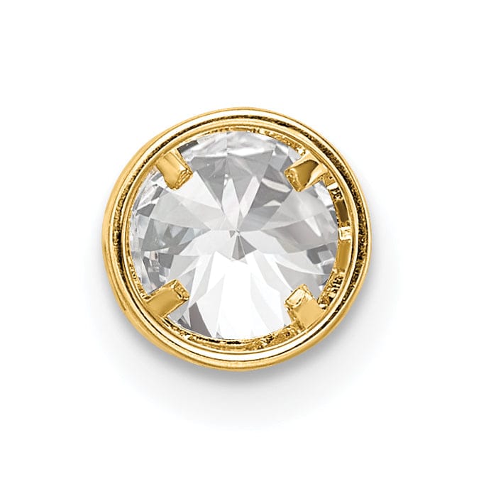 Lovely Rita's Pendants & Charms 14k Yellow Gold Cubic Zirconia Bezel Pendant