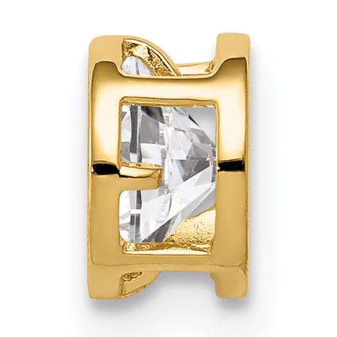 Lovely Rita's Pendants & Charms 14k Yellow Gold Cubic Zirconia Bezel Pendant