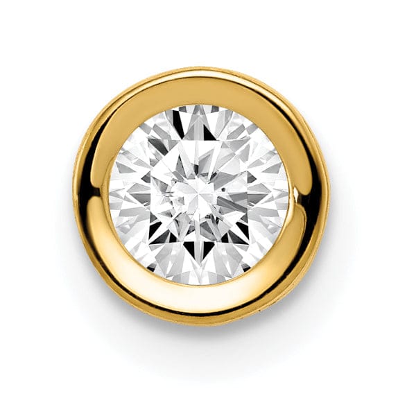 Lovely Rita's Pendants & Charms 14k Yellow Gold Cubic Zirconia Bezel Pendant