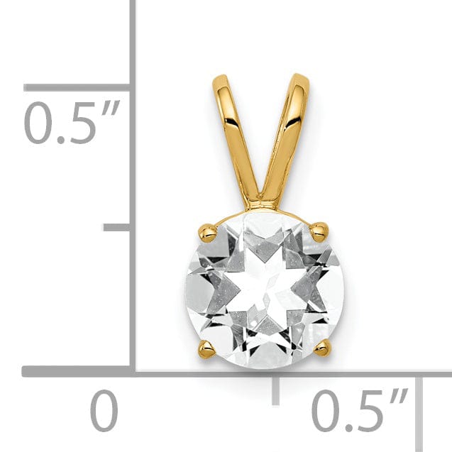 Lovely Rita's Pendants & Charms 14k Yellow Gold Cubic Zirconia Casted Pendant