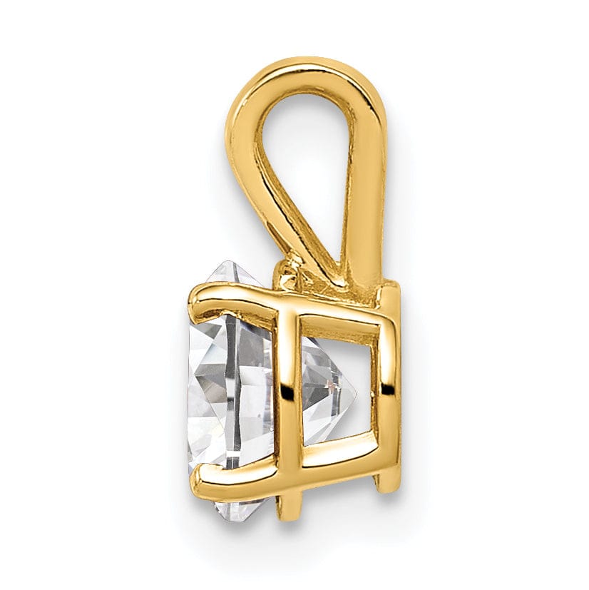 Lovely Rita's Pendants & Charms 14k Yellow Gold Cubic Zirconia Casted Pendant