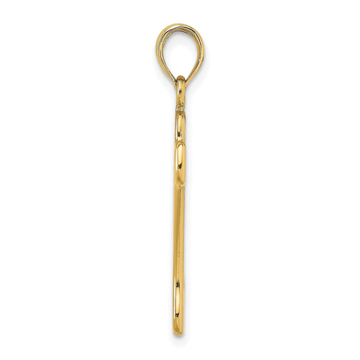 Lovely Rita's Pendants & Charms 14K Yellow Gold Cut-Out Design Polished Finish Dog Bone Charm Pendant