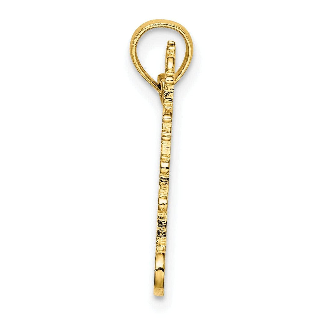 Lovely Rita's Pendants & Charms 14K Yellow Gold Cut-Out Lighthouse with Water Design Charm Pendant