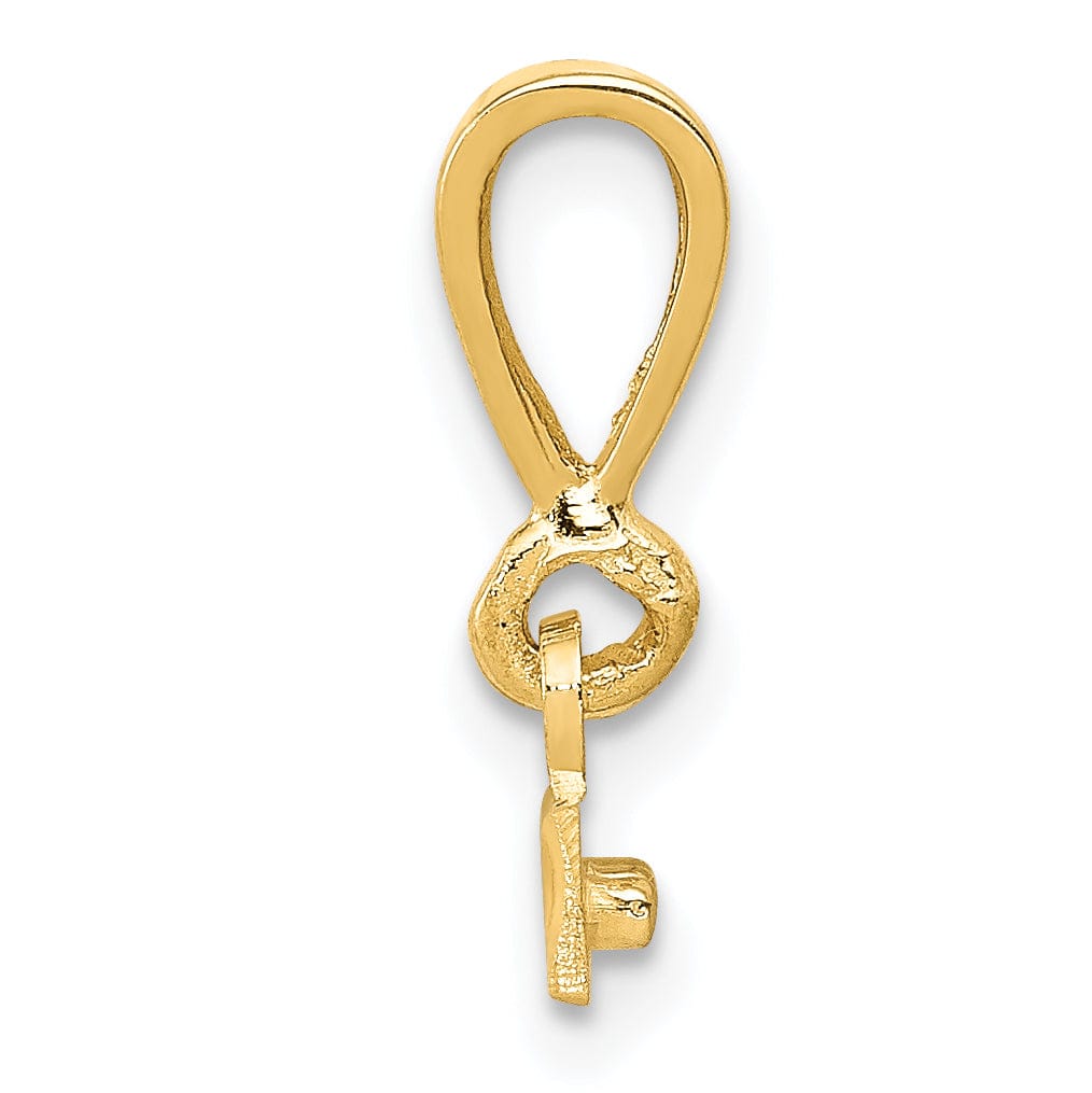 Lovely Rita's Pendants & Charms 14k Yellow Gold D.C Finished Medium Size Top Bar Pendant