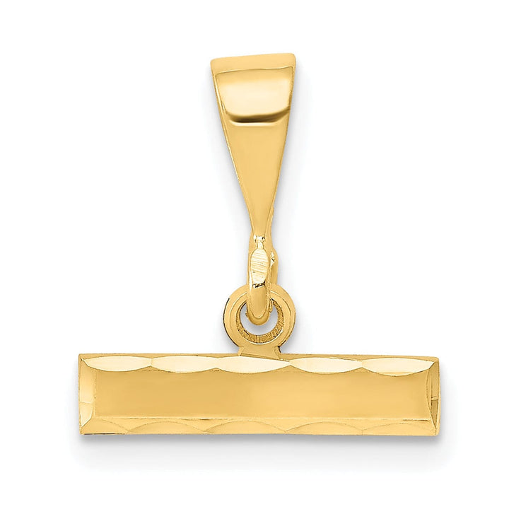 Lovely Rita's Pendants & Charms 14k Yellow Gold D.C Finished Medium Size Top Bar Pendant