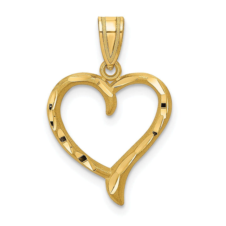 Lovely Rita's Pendants & Charms 14k Yellow Gold D.C Heart Design Charm Pendant