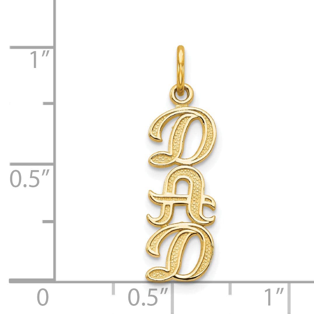 Lovely Rita's Pendants & Charms 14k Yellow Gold Dad Charm Pendant
