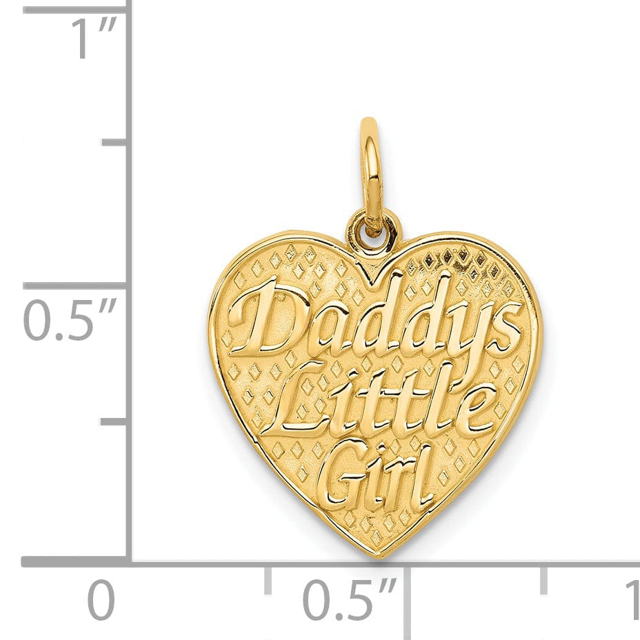 Lovely Rita's Pendants & Charms 14k Yellow Gold Daddys Little Girl Charm Pendant