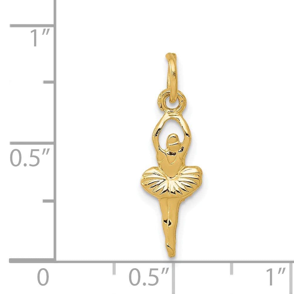 Lovely Rita's Pendants & Charms 14k Yellow Gold Dancing Ballerina Charm Pendant