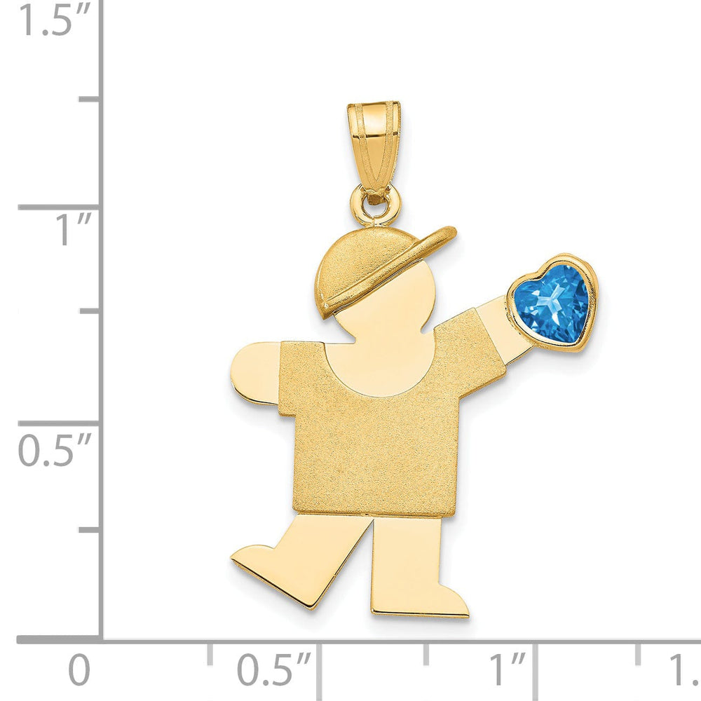 Lovely Rita's Pendants & Charms 14k Yellow Gold Dec. Birthstone Kiss Boy Charm