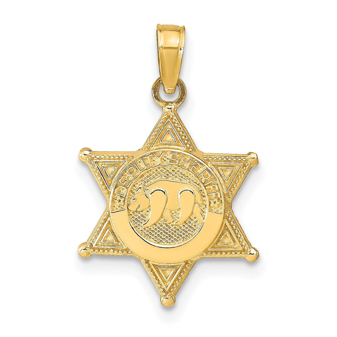Lovely Rita's Pendants & Charms 14k Yellow Gold Deputy Sheriff Badge Pendant